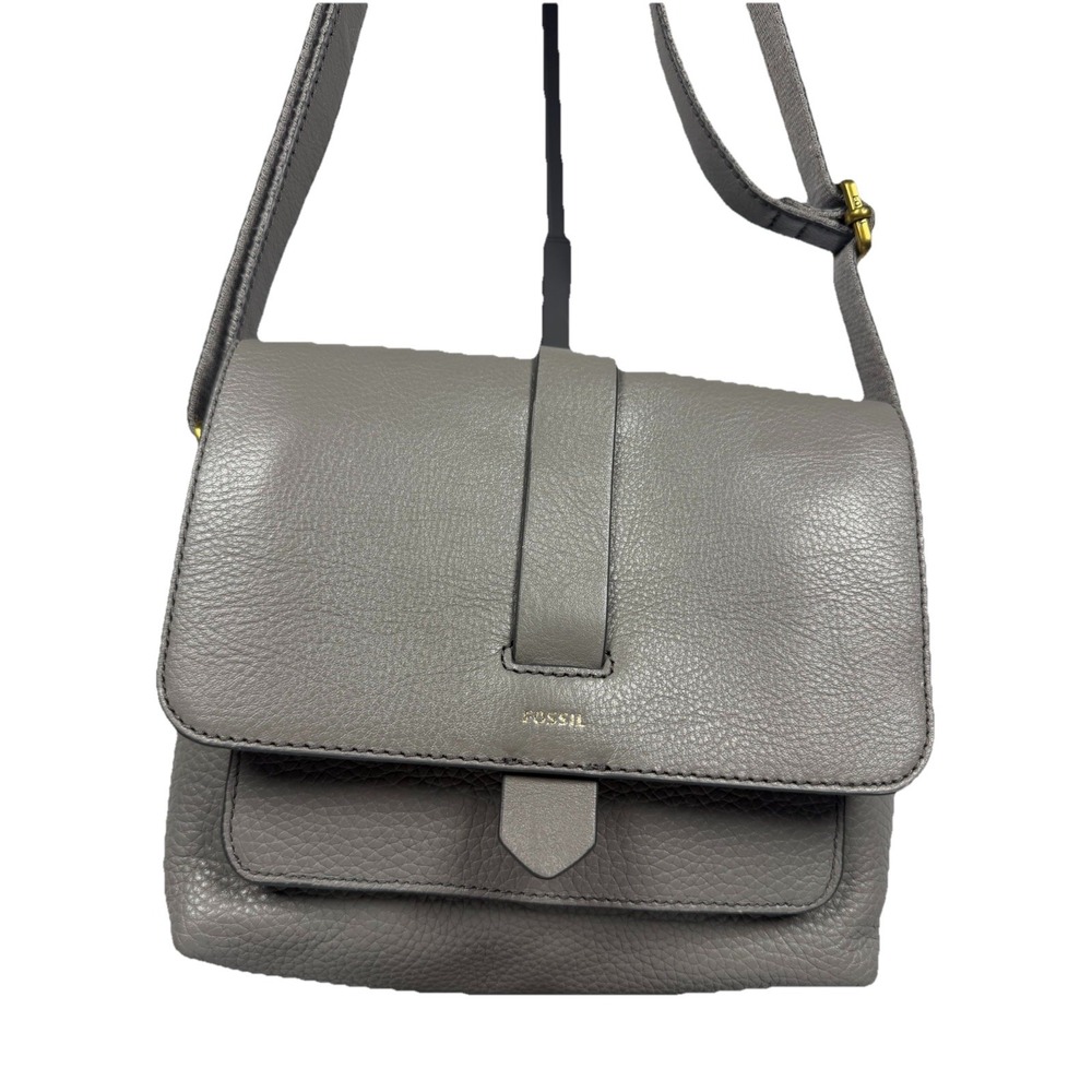 Fossil Kinley Small‎ Black Leather Flap Crossbody Bag